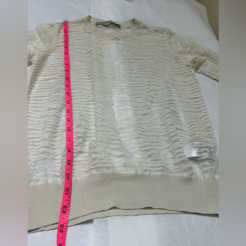 Allsaints Sheer Zebra Pattern Top - image 3